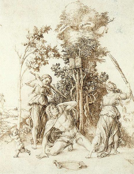 Orpheusz halála Albrecht Dürer 1494-es ábrázolásán