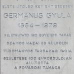 Germanus Gyula emléktáblája, Budapest, V., Petőfi tér 3-5.