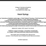 Gyászjelentés: elhunyt Hazai György