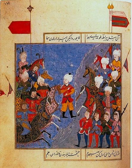 A csaldiráni csata ábrázolása oszmán miniatúrán