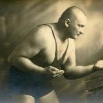 Péter Rezső birkózódresszben