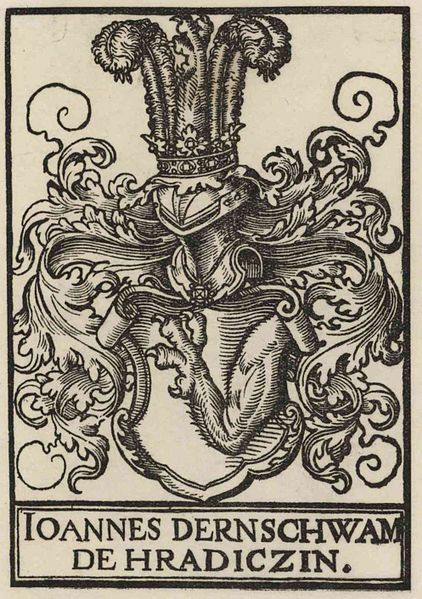 Hans Dernschwam ex librise, melyet Dürer készített
