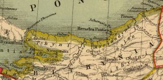 Bithynia ábrázolása Heinrich Kiepert 1903-ból származó térképén: jól látható rajta Chalcedon, Libyssa, Nicomedia és Nicaea is