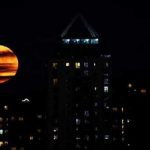 The supermoon is seen in Istanbul