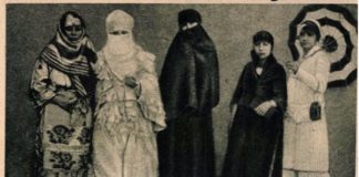 A török nők ruházkodásának szemléltetése a Tolnai Világlapja 1926. május 12-i számában – a kezdetektől az 1920-as évekig
