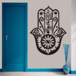 Art-Home-Decor-Hamsa-Hand-Wall-Decal-Vinyl-Fatima-Yoga-Vibes-3D-Wall-Sticker-Fish-Eye