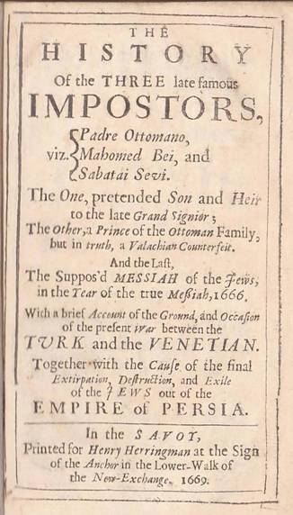 One of the publications published in 1669 where the author claims that Padre Ottomano was an impostor.