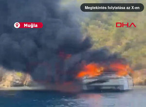 Kigyulladt egy turistahajó Törökországban, több mint százan ugrottak a tengerbe